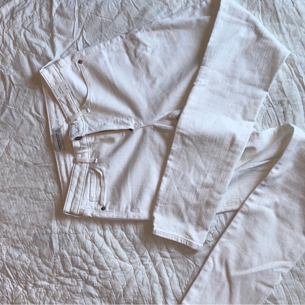 White Mid-Rise Women's skinny jean ABERCROMBIE AND FITCH